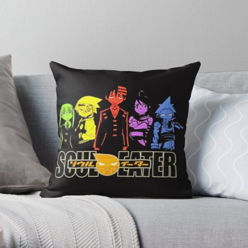 Soul Eater Main Characters Japanese Adventure Anime Design Throw Pillow RB1204 product Offical Soul Eater Merch